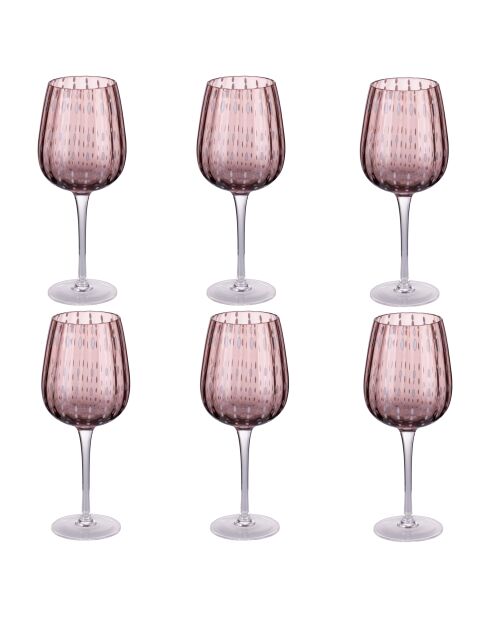 Lot de 6 gobelets Shiraz Provence lilas - 500 ml