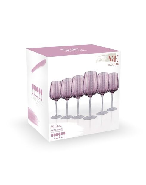Lot de 6 gobelets Shiraz Provence lilas - 500 ml