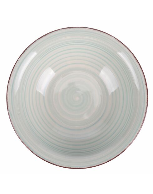 Lot de 6 assiettes à soupe 5 Toni vert sauge - 5,5x21,5 cm