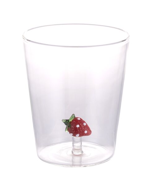 Gobelet à eau 3D Fruit Life Strawberry transparent - 420 ml