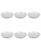 Lot de 6 assiettes à soupe Delice blanches - 3,5x21 cm