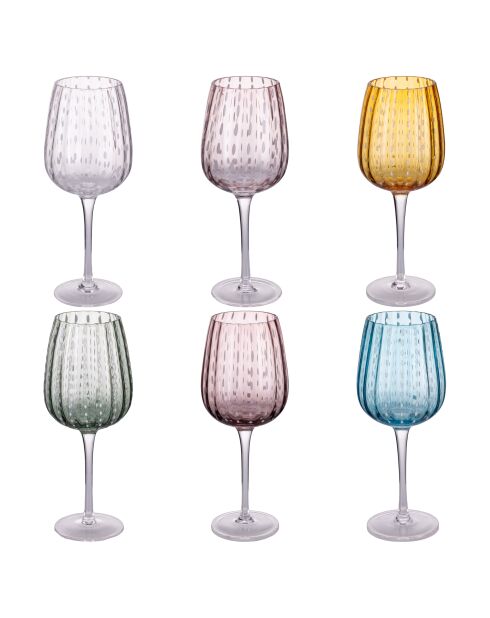 Lot de 6 gobelets Shiraz multicolore - 500 ml