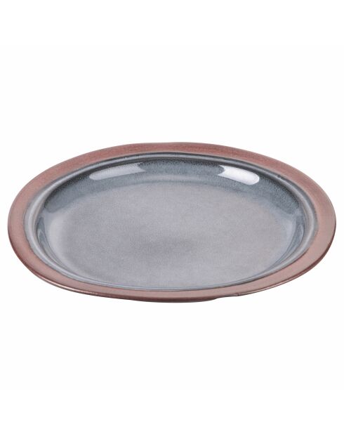 Lot de 6 pcs service à dessert Bretagne Terra gris/marron - 2,5x21 cm