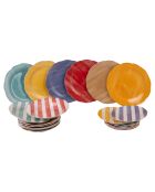Service de table Versilia multicolore - 18 pièces