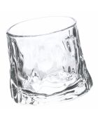 Set di 6 bicchierini da bicchierini obliqui vintage trasparenti - 200ml