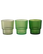 12 verres Unico en PS Shades of Green assortis - 300 ml
