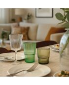 12 verres Unico en PS Shades of Green assortis - 300 ml