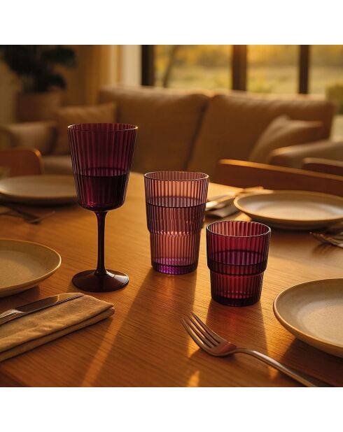 12 verres Unico en PS Shades of Provence assortis - 300 ml