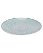 Lot de 6 assiettes à dîner Baita Acqua décor B bleu ciel - 2,5x27 cm