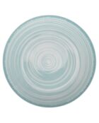 Lot de 6 assiettes à dîner Baita Acqua décor B bleu ciel - 2,5x27 cm