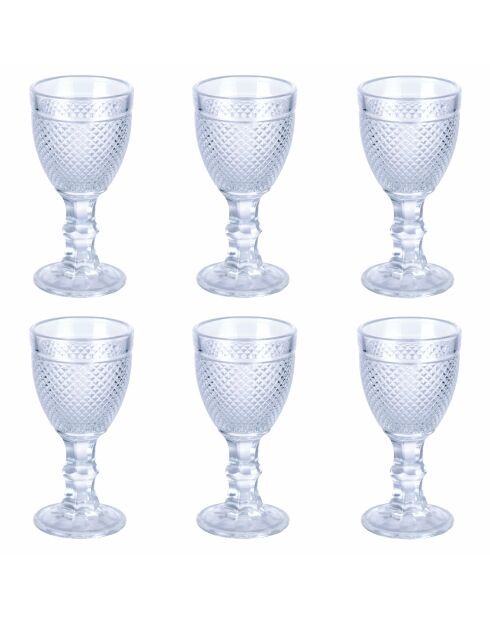 Set di 6 bicchierini Diamond trasparenti - 50ml