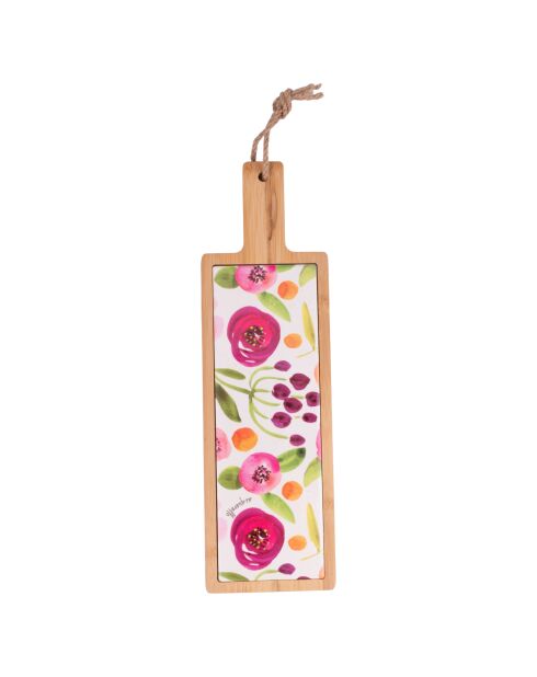 Acquerello veelkleurige snijplank met handvat - 12,5x41,5 cm