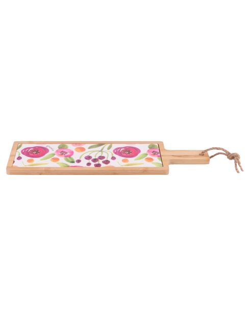 Acquerello veelkleurige snijplank met handvat - 12,5x41,5 cm