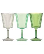 Lot de 12 gobelets Unico en PS Shades of Green assortis - 400 ml