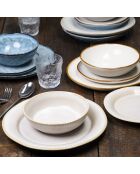 Lot de 6 assiettes plate The Market B grises - 2,4x27x27,7 cm