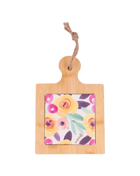 Acquerello veelkleurige snijplank met handvat - 15x21,5 cm