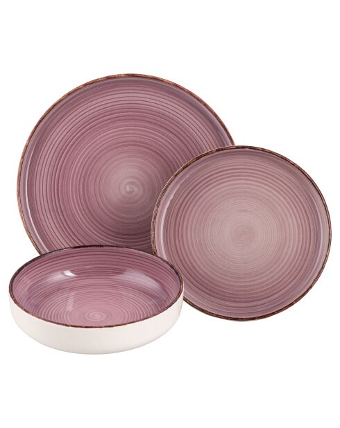 Service de table Baita Modern Acquerello multicolore - 18 pièces