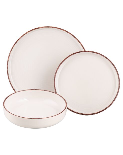 Service de table Baita Modern Acquerello multicolore - 18 pièces
