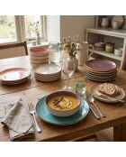 Service de table Baita Modern Acquerello multicolore - 18 pièces