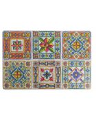 Set mit 6 mehrfarbigen Costiera-Tischsets - 45x30 cm