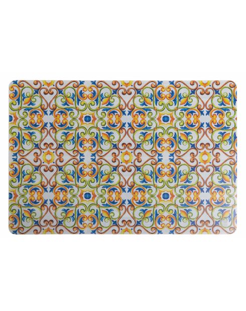 Set mit 6 mehrfarbigen Costiera-Tischsets - 45x30 cm