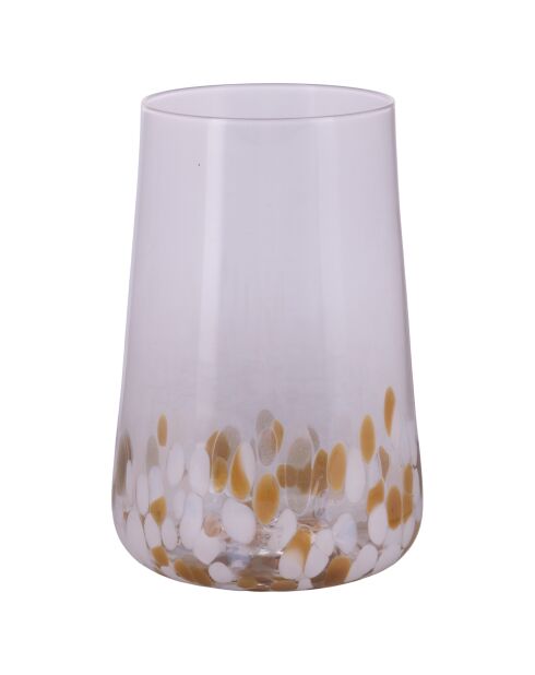 Lot de 6 verres à eau Lilia Gold blanc transparents - 590 ml