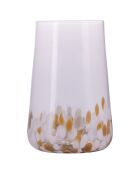 Lot de 6 verres à eau Lilia Gold blanc transparents - 590 ml