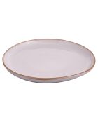 Lot de 6 assiettes à dîner The Market A2 2e choix bord ocre ivoire - D.2Lot de 6 cm