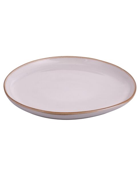 Lot de 6 assiettes à dîner The Market A2 2e choix bord ocre ivoire - D.2Lot de 6 cm