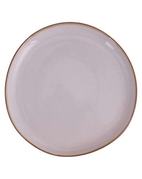 Lot de 6 assiettes à dîner The Market A2 2e choix bord ocre ivoire - D.2Lot de 6 cm