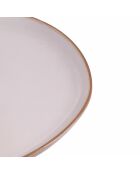 Lot de 6 assiettes à dîner The Market A2 2e choix bord ocre ivoire - D.2Lot de 6 cm