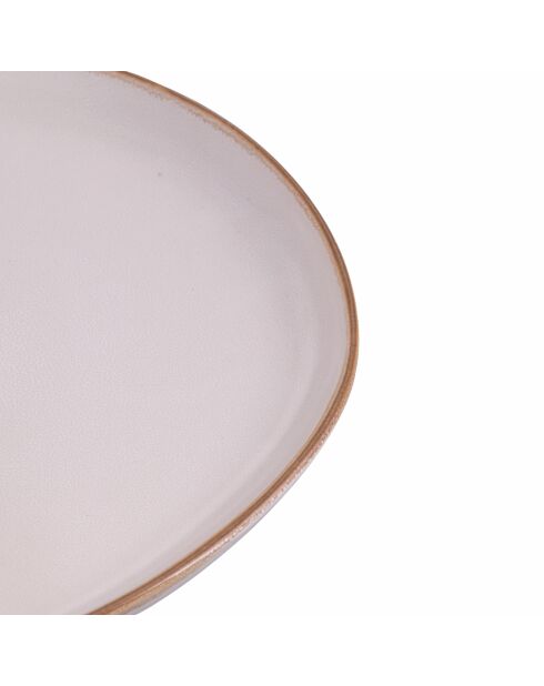 Lot de 6 assiettes à dîner The Market A2 2e choix bord ocre ivoire - D.2Lot de 6 cm