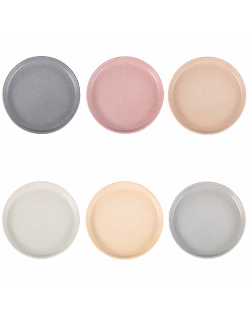 Lot de 6 pcs de service à dessert Berlin multicolore - 2,3x21,Lot de 6 cm