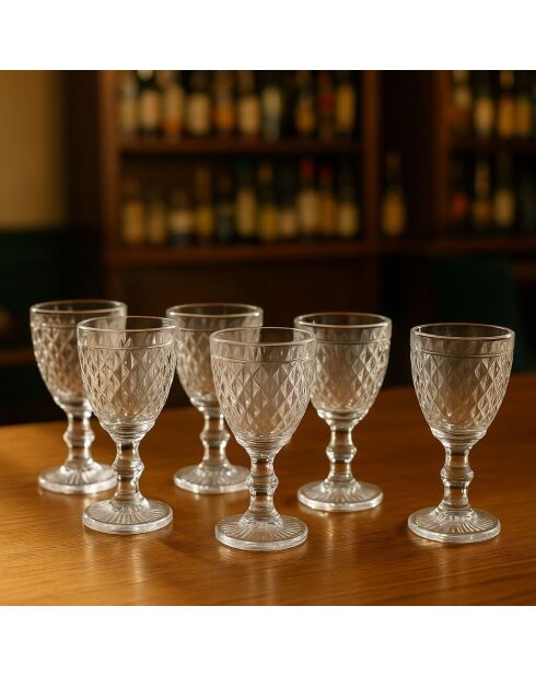 Set mit 6 transparenten Madame-Likörgläsern - 50 ml