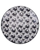 Lot de 6 services à dessert Farm 3 motifs assortis noir/blanc - 2,4x19 cm