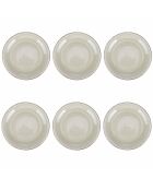 Lot de 6 assiettes plate 5 Toni vert sauge - 2,5x27 cm