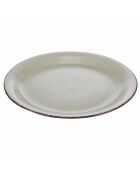 Lot de 6 assiettes plate 5 Toni vert sauge - 2,5x27 cm