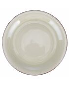 Lot de 6 assiettes plate 5 Toni vert sauge - 2,5x27 cm