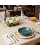 Service de table Flora multicolore - 18 pièces
