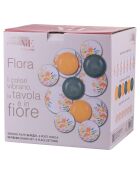 Service de table Flora multicolore - 18 pièces