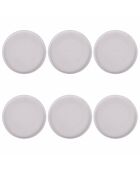 Lot de 6 pcs de service à dessert Delice blancs - D.20,7 cm