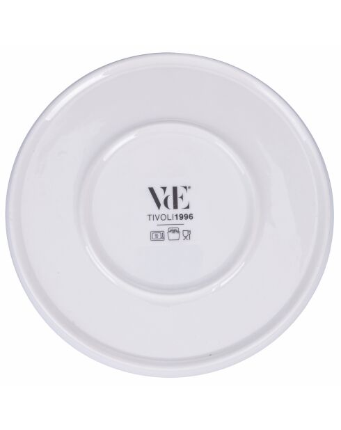 Lot de 6 pcs de service à dessert Delice blancs - D.20,7 cm