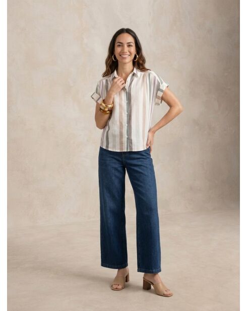 61099020 Camisa color crema