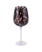Lot de 6 gobelets Jamila transparents avec pied noir - 510 ml