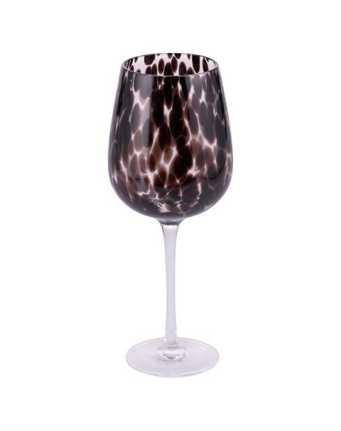 Lot de 6 gobelets Jamila transparents avec pied noir - 510 ml