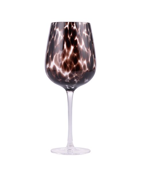 Lot de 6 gobelets Jamila transparents avec pied noir - 510 ml