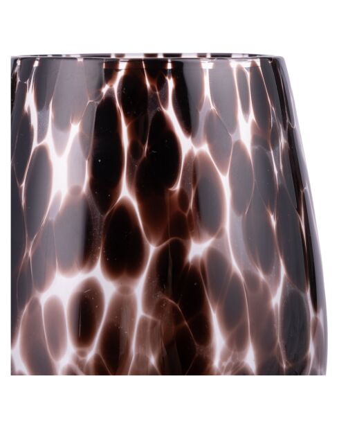 Lot de 6 gobelets Jamila transparents avec pied noir - 510 ml