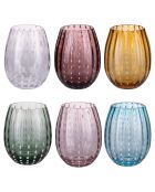Lot de 6 verres à eau Shiraz multicolore - 525 ml