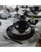 Lot de 4 assiettes à dîner Horeca noires - D.27 cm