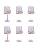 Set van 6 witte transparante rode wijnglazen Lilia - 630 ml
